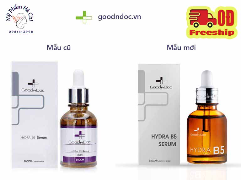 SERUM GOODNDOC HYDRA B5 30ML VỚI THIẾT KẾ NHỎ GỌN VÀ MÃ VẠCH RÕ RÀNG