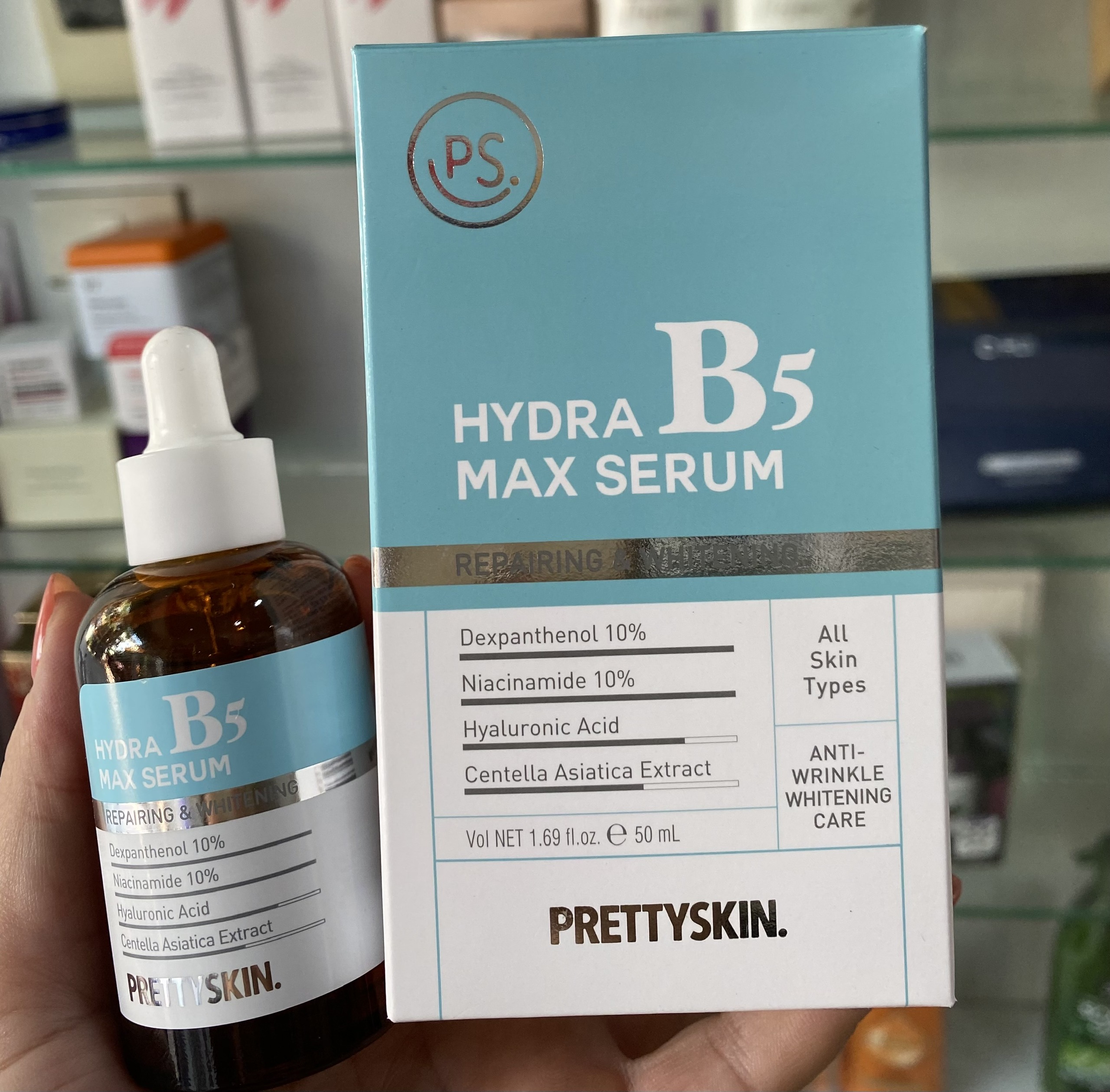 SERUM PRETTYSKIN HYDRA B5 MAX HỘP TRẮNG ĐẸP SANG TRỌNG DUNG TÍCH 50ML