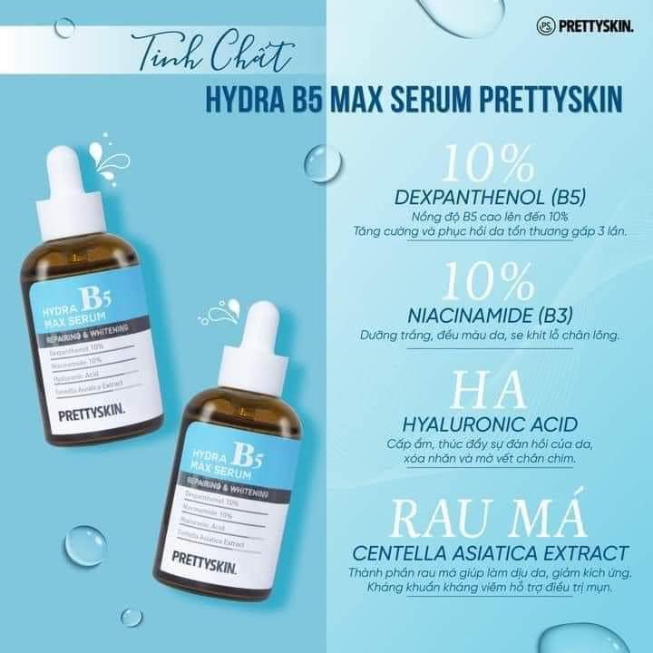 BỘ SẢN PHẨM SERUM PRETTYSKIN KÈM HỘP GIẤY VÀ SÁCH HƯỚNG DẪN CHI TIẾT